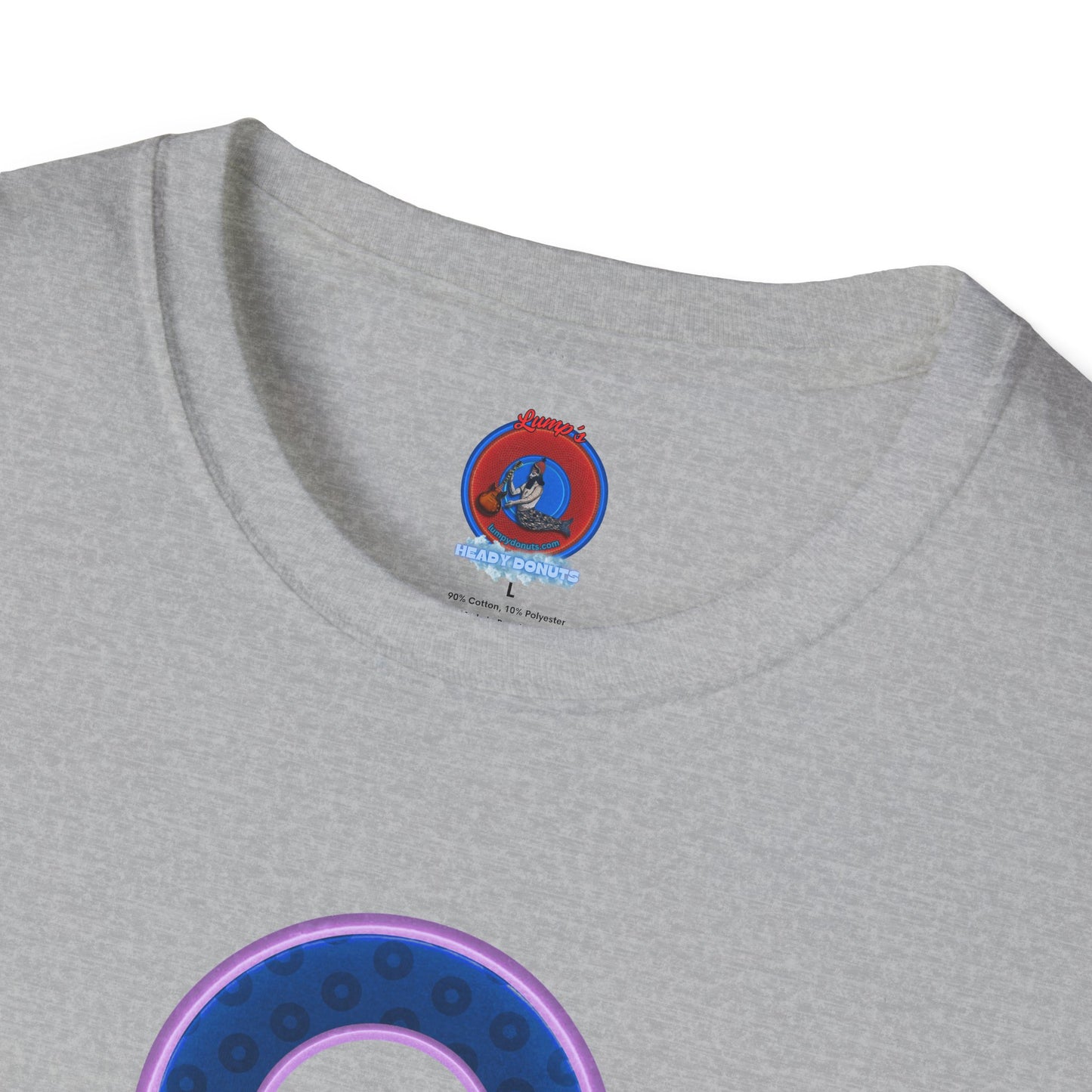 Plain Donuts/Unisex Soft-Style - "Plain Wide Mouthed Paradoxical Donuts" - dark blue/light purple donuts