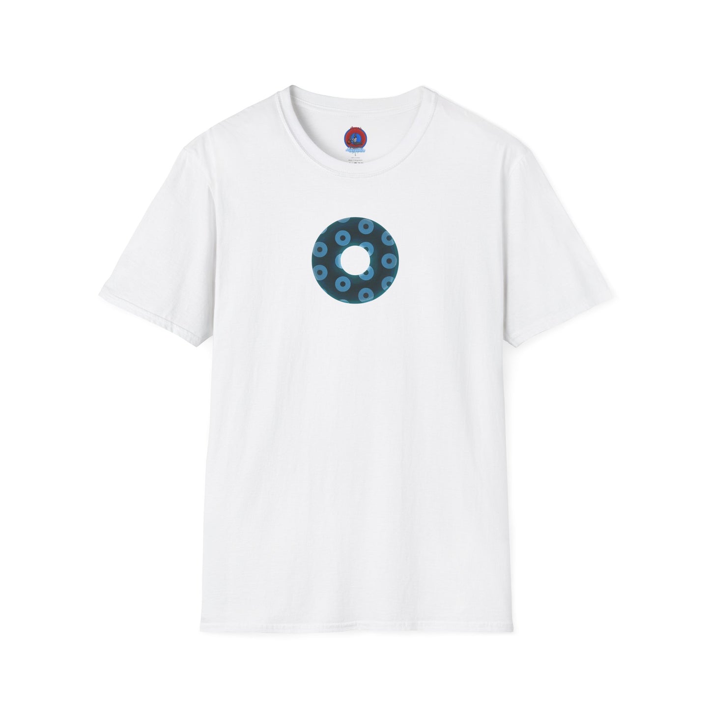 Plain Donuts/Unisex Soft-Style - "Plain Blimpy Paradoxical Donuts" - dark teal/light blue donuts