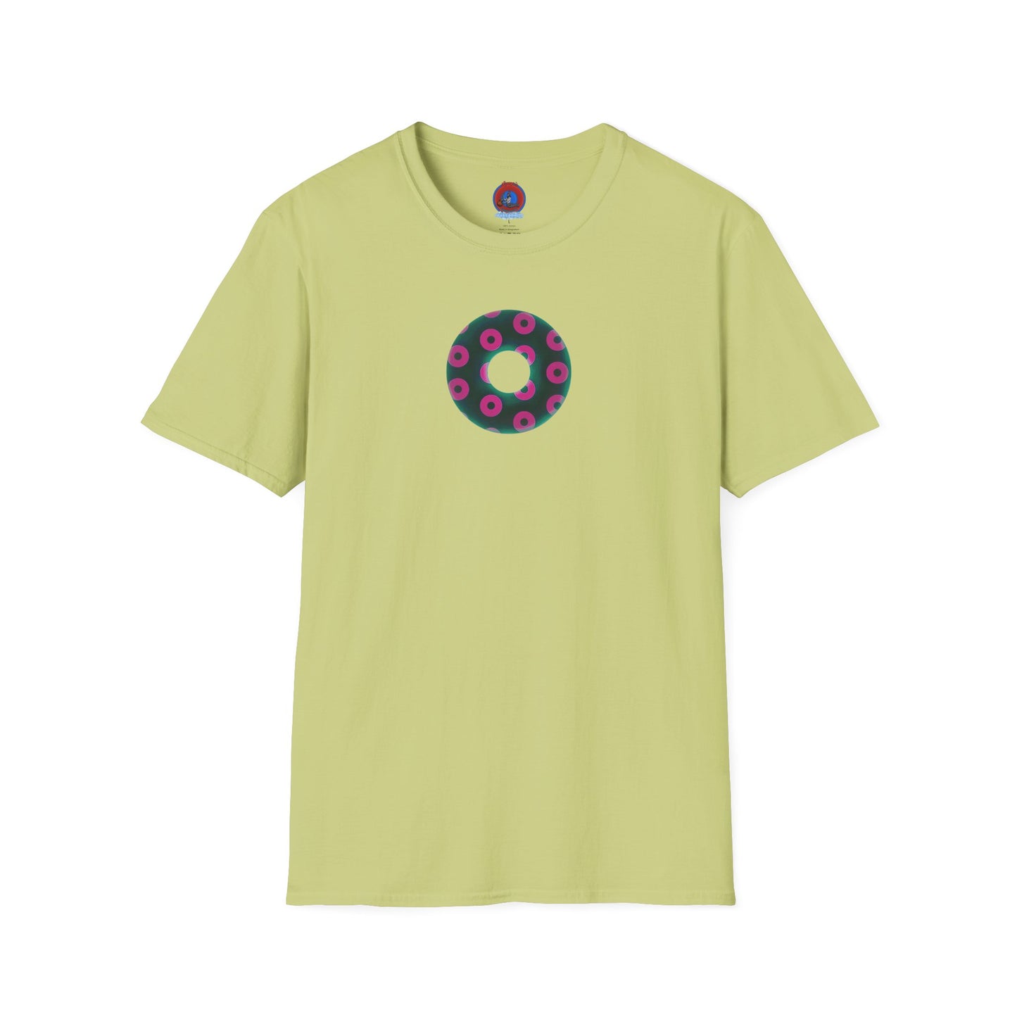 Plain Donuts/Unisex Soft-Style - "Plain Blimpy Paradoxical Donuts" - dark green/magenta donuts