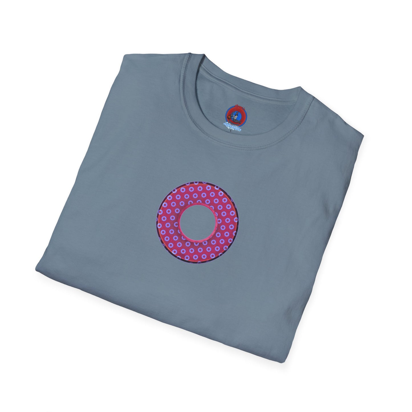 Plain Donuts/Unisex Soft-Style - "Plain Electric Paradoxical Donuts" - light purple/magenta donuts