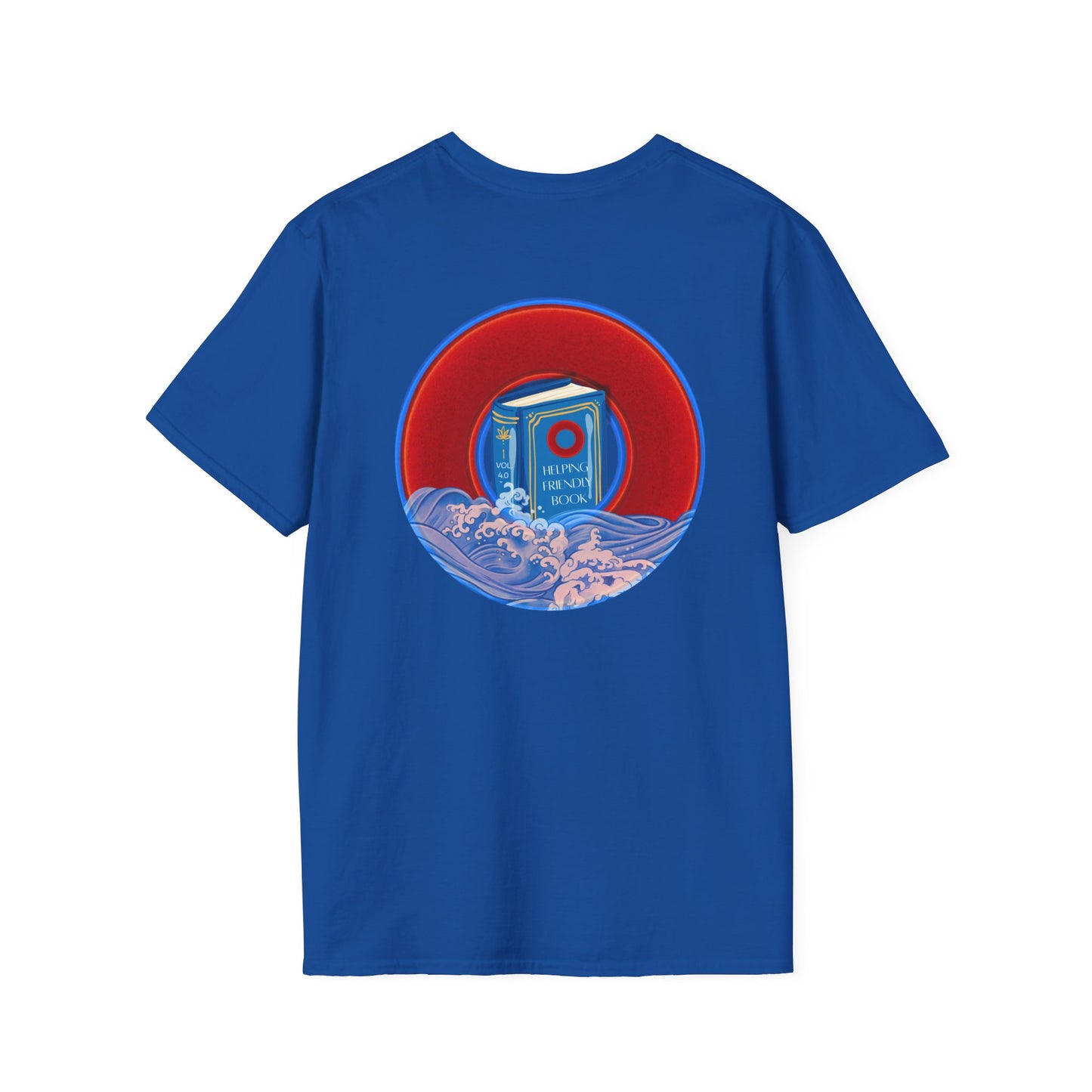 Classic Donut Tee - Unisex Soft-Style - "Helping Phriendly Donut Tee" - vivid red donut - w/flow - variant 3