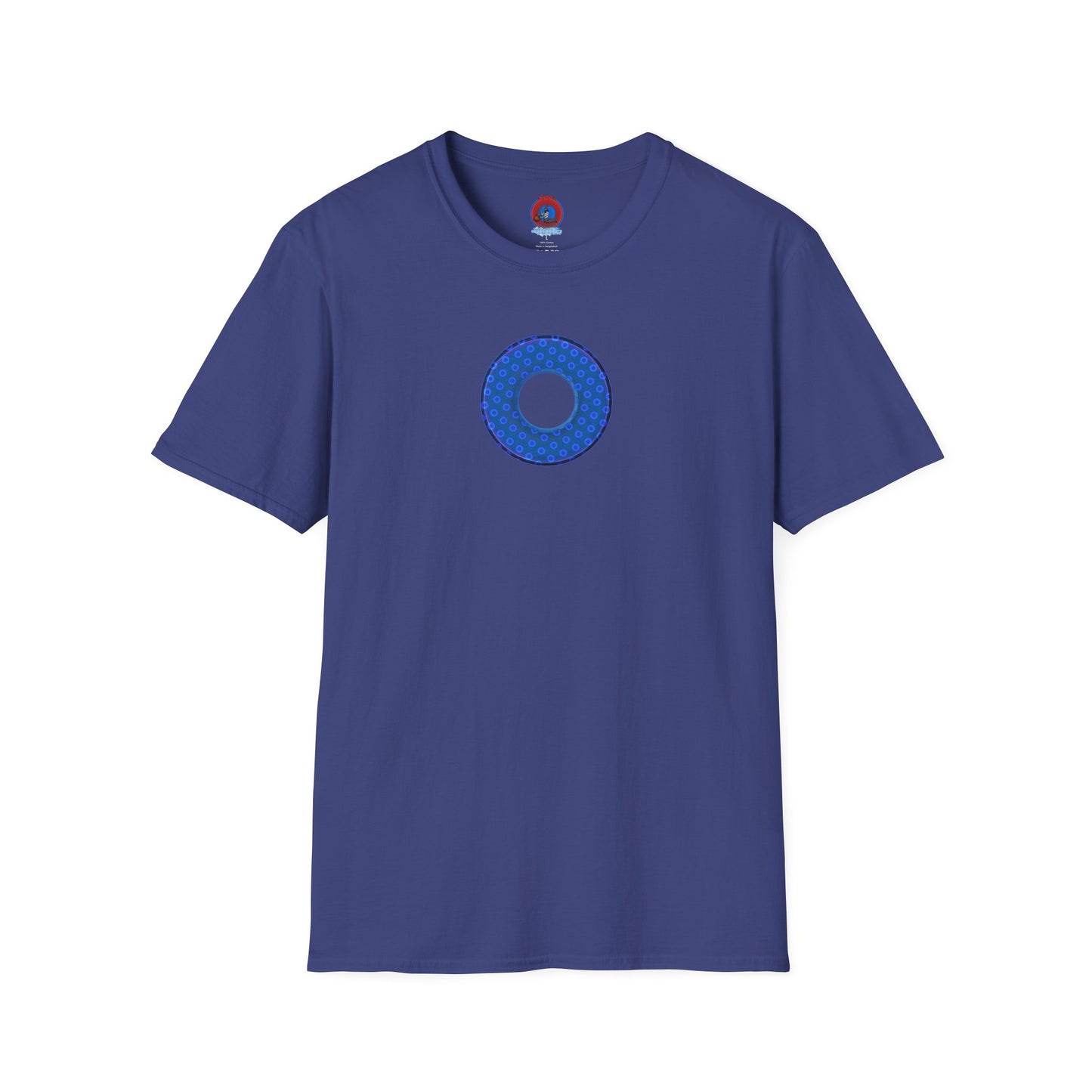 Plain Donuts/Unisex Soft-Style - "Plain Electric Paradoxical Donuts" - royal blue/dark blue donuts