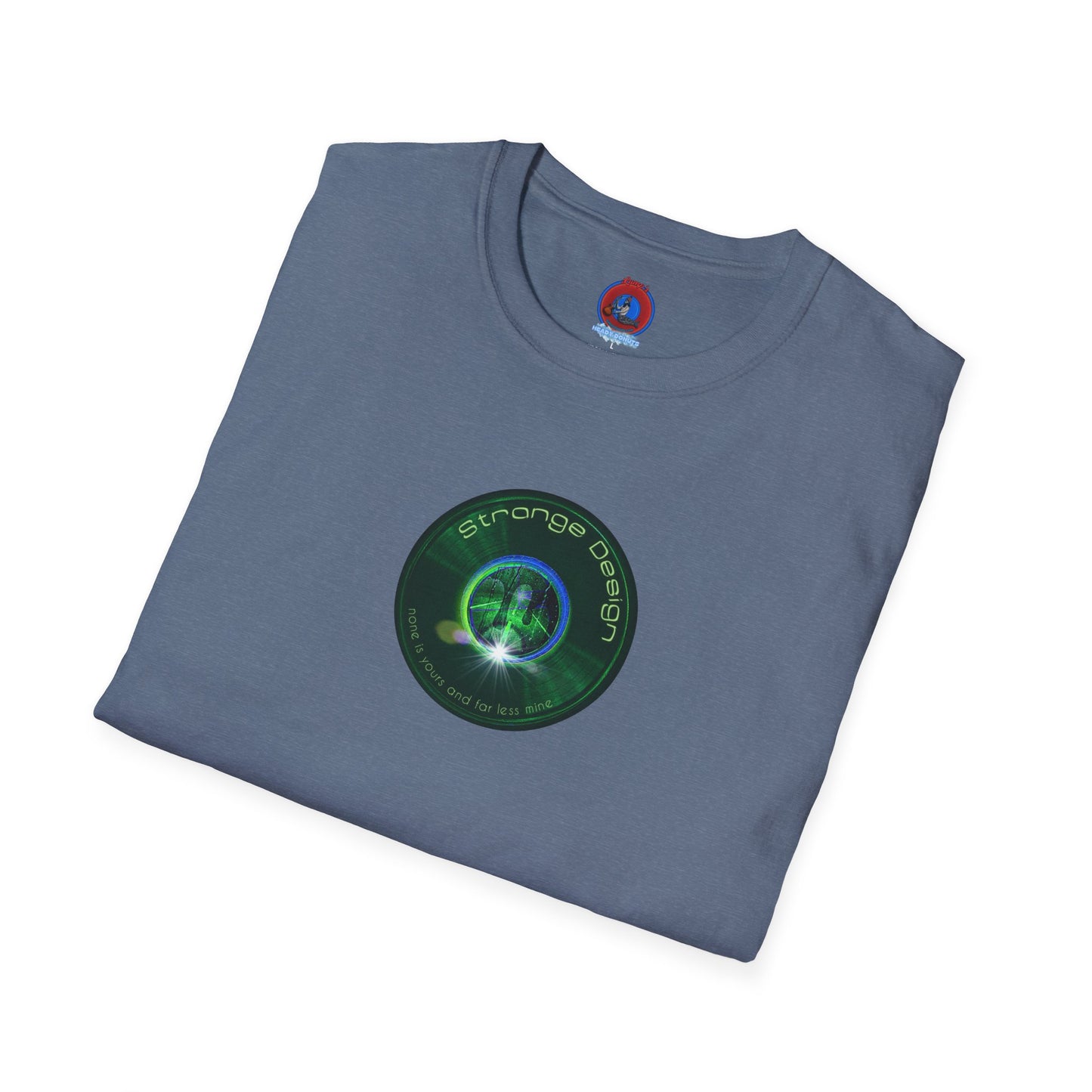 Classic Donut Tee - Unisex Soft-Style - "The Strangely Designed Donut Tee" - series 1.0 - green donut