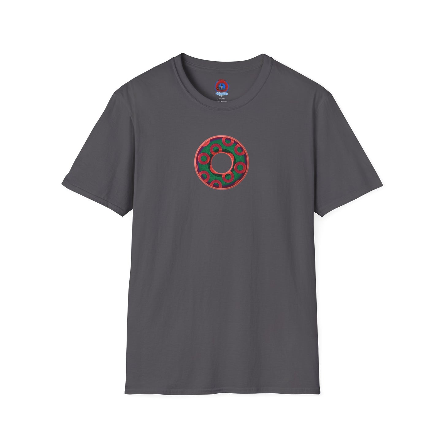 Plain Donuts/Unisex Soft-Style - "Plain Rustic Paradoxical Donuts" - green/red donuts