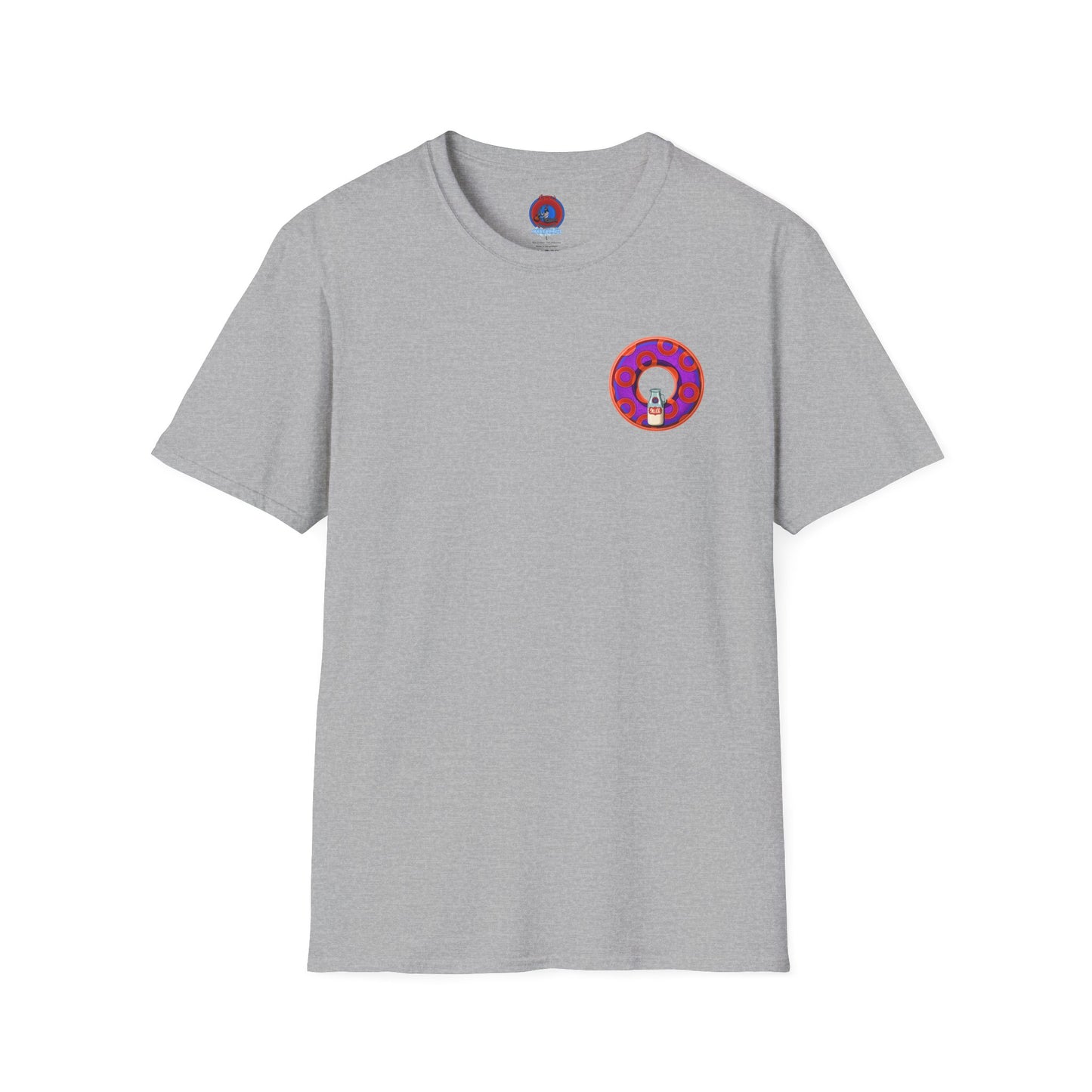Classic Donut Tee - Unisex Soft-Style - "Wooked Cream - YEMSG Donut " -purple/red rustic paradox donut - variant 6