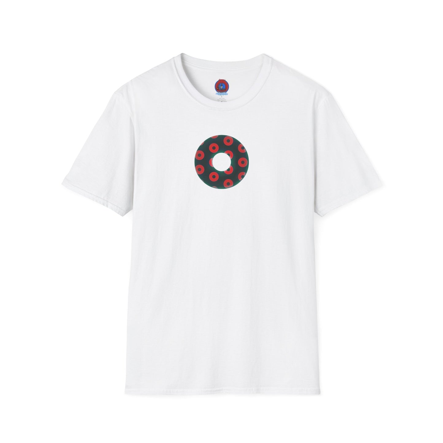 Plain Donuts/Unisex Soft-Style - "Plain Blimpy Paradoxical Donuts" - dark green/red donuts