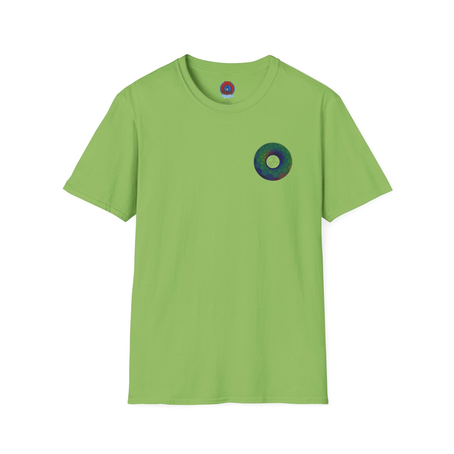 Classic Donut Tee - Unisex Soft-Style - "Dr. Albert Hofmann's Favorite Donut" - series 1.0  - variant 1 - green hexadonut
