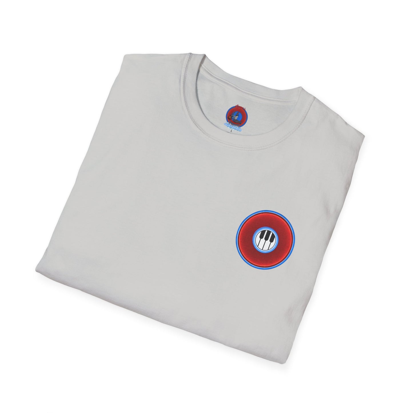 Classic Donut Tee - Unisex Soft-Style - "Rage Side Donut" - vivid red donut - variant 1