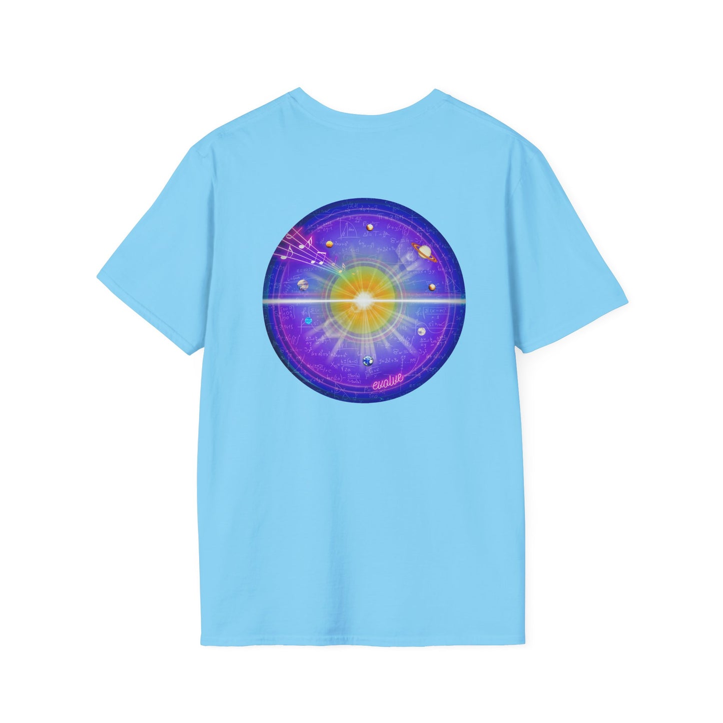Classic Donut Tee - Unisex Soft-Style - "The Quite Profound Donut" - series 1.0  - blue/purple/magenta donut