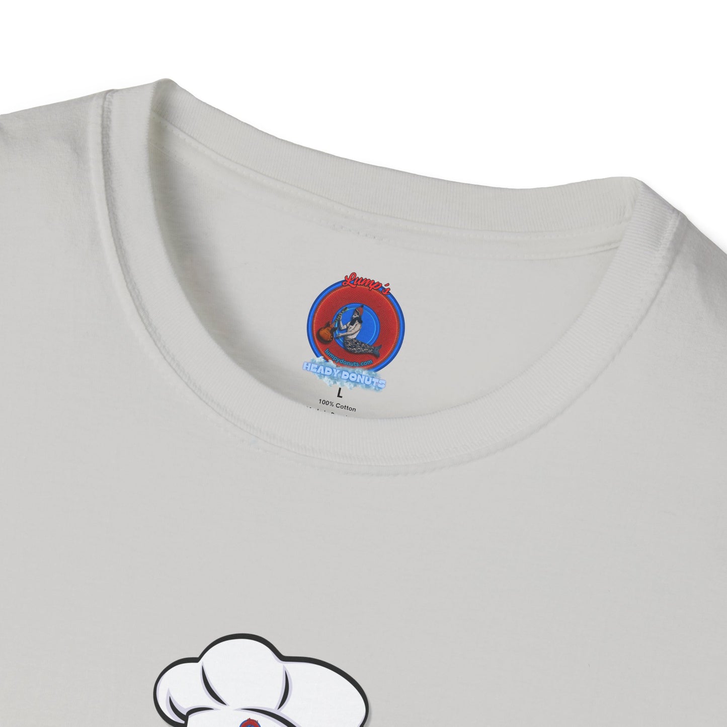Classic Donut Tee - Unisex Soft-Style - "My Phriend the Donut" - plump vivid red donut