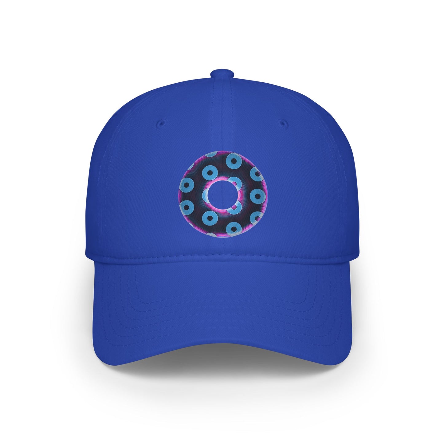Lumpy Donut Baseball Cap - "Plain [Mary] Jane" - paradoxical dark purple/light blue blimpy donut w/