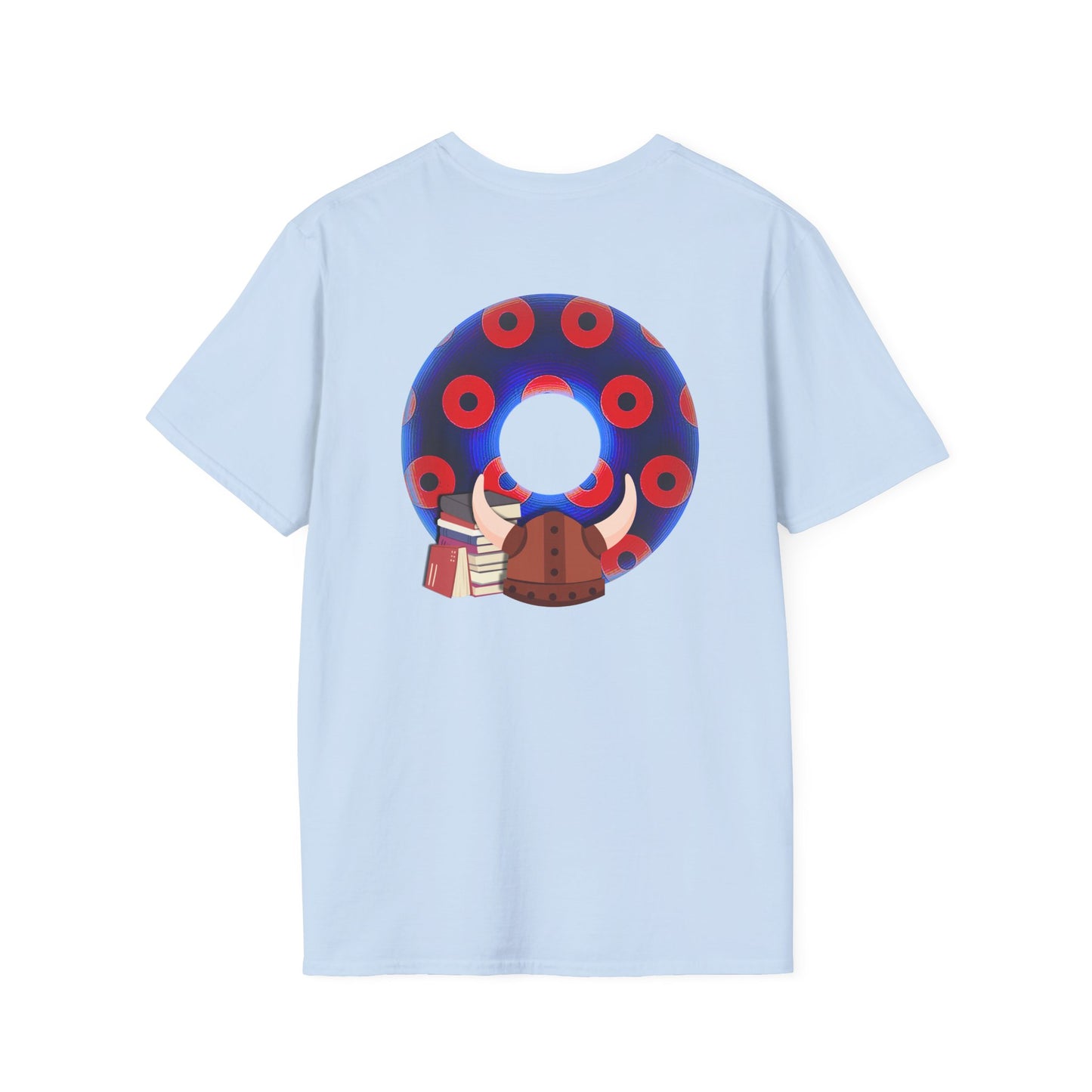 Classic Donut Tee - Unisex Soft-Style - "El Fuego Donut" - paradoxical blue/red donut
