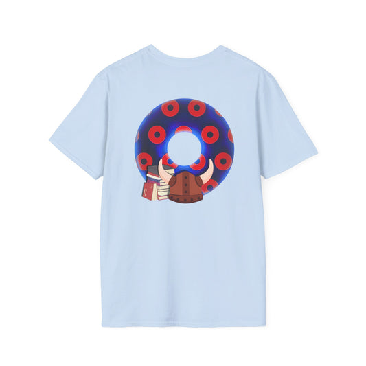 Classic Donut Tee - Unisex Soft-Style - "El Fuego Donut" - paradoxical blue/red donut