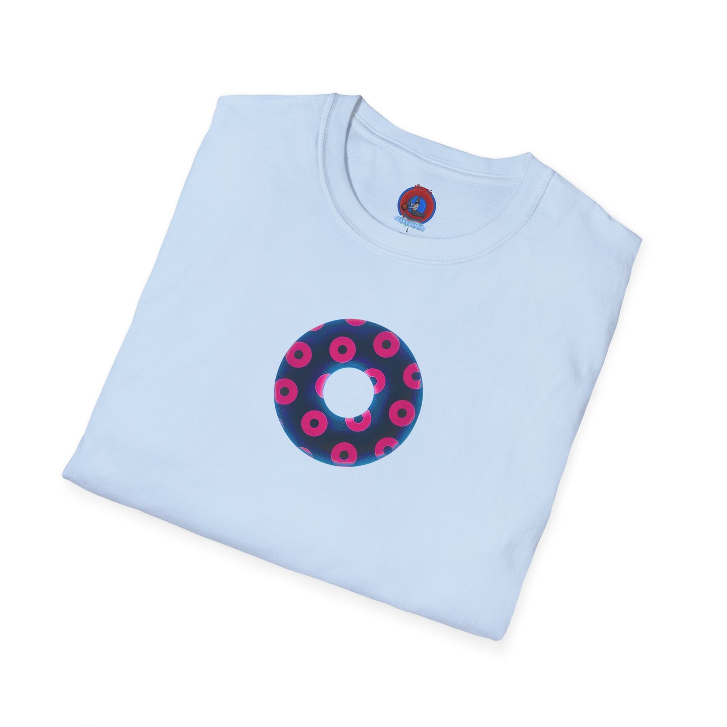 Plain Donuts/Unisex Soft-Style - "Plain Blimpy Paradoxical Donuts" - dark blue/hot pink donuts