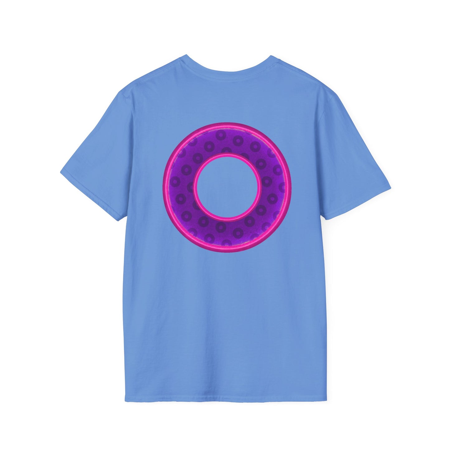 Plain Donuts/Unisex Soft-Style - "Plain Wide Mouthed Paradoxical Donuts" - dark purple/bright magenta donuts
