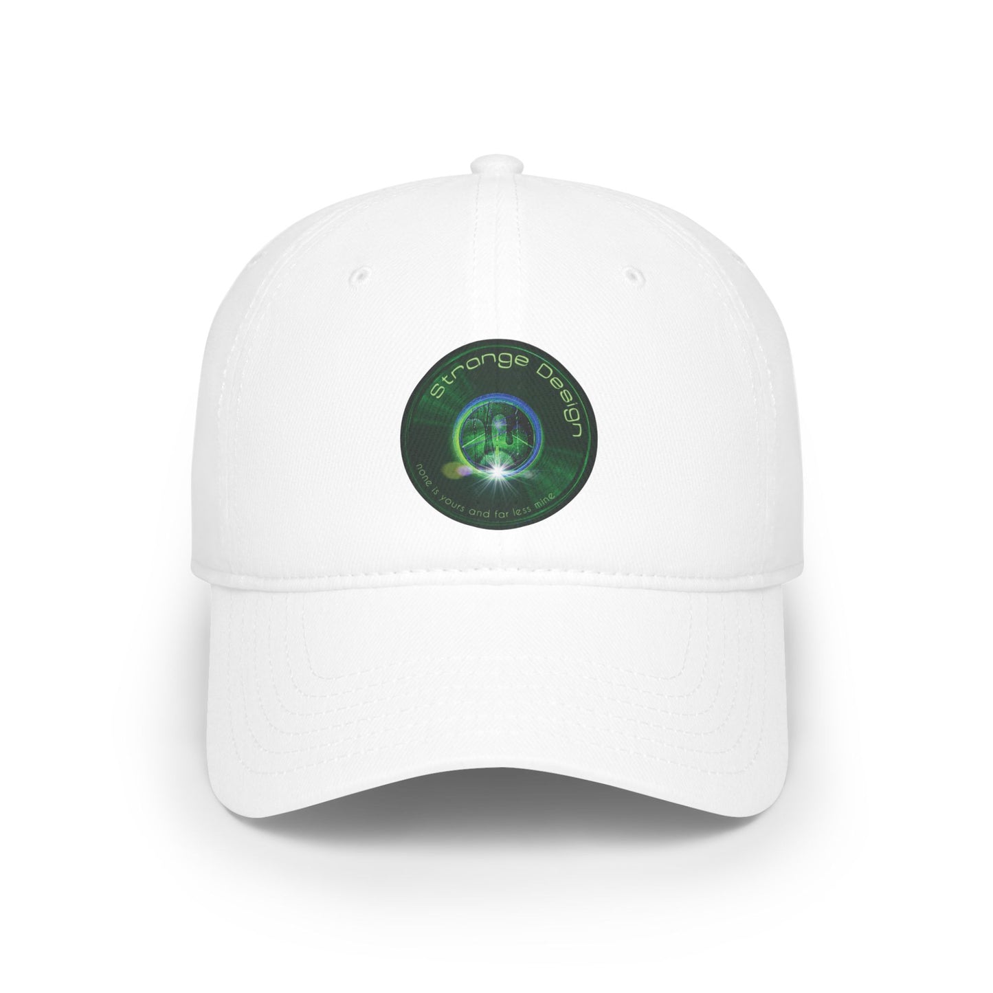 Lumpy Donut Baseball Cap - "The Strangely Designed Donut Cap" - vivid green record donut w/