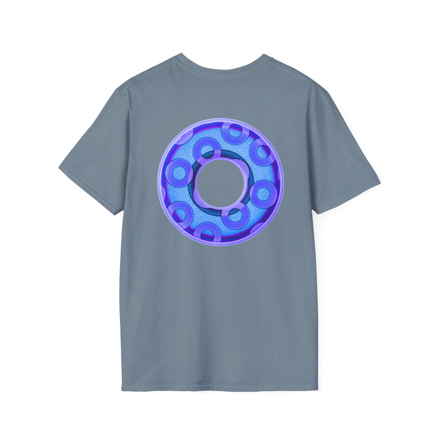Plain Donuts/Unisex Soft-Style - "Plain Rustic Paradoxical Donuts" - light blue/purple donuts