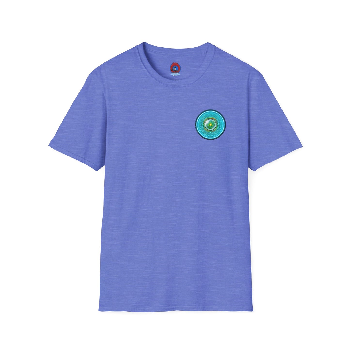 Classic Donut Tee - Unisex Soft-Style - "Donut of Life Tee" - vivid turquoise tube donut - variant 2