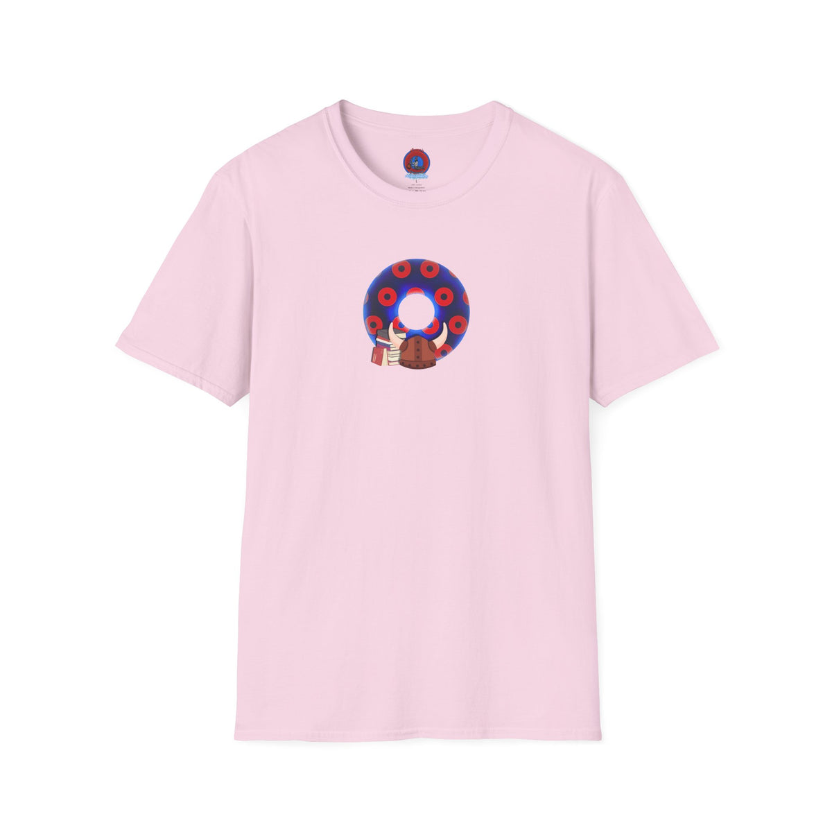 Classic Donut Tee - Unisex Soft-Style - "El Fuego Donut" - paradoxical blue/red donut