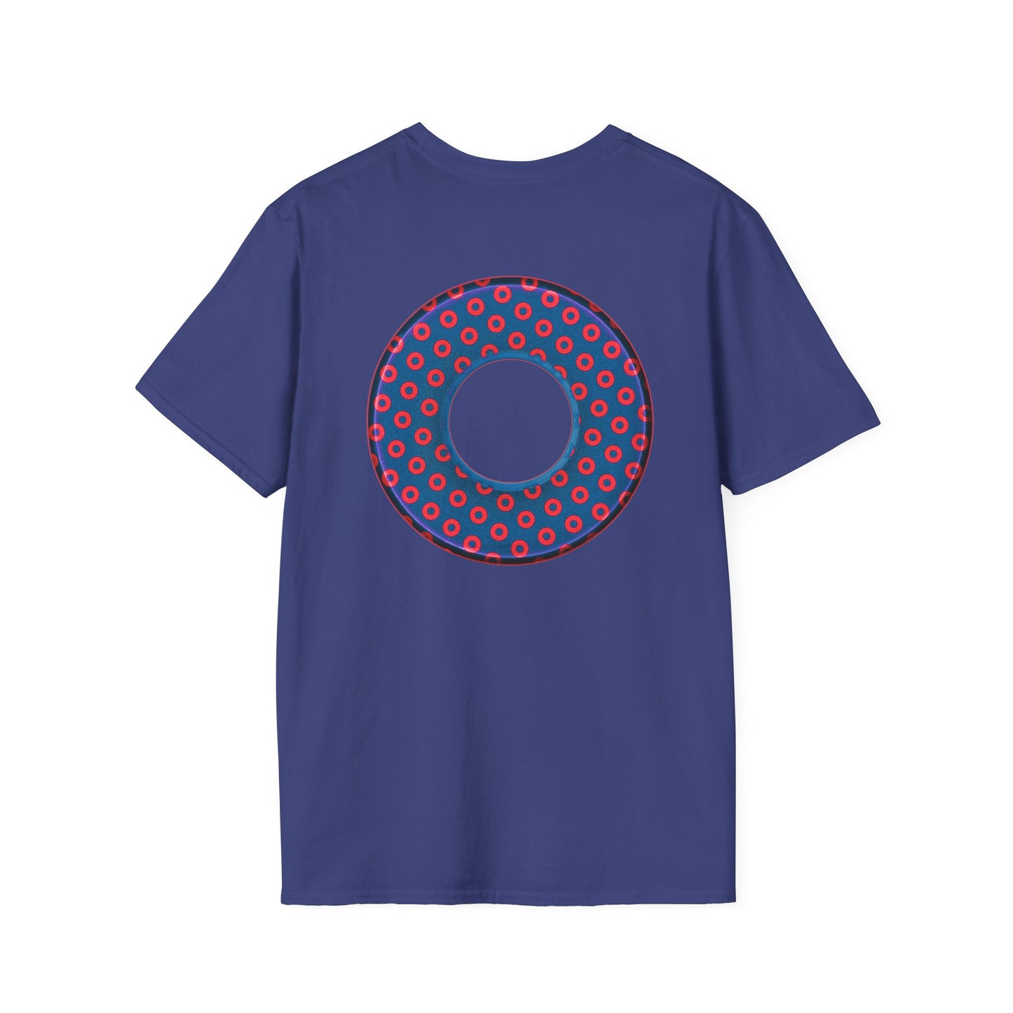 Plain Donuts/Unisex Soft-Style - "Plain Electric Paradoxical Donuts" - dark blue/red donuts
