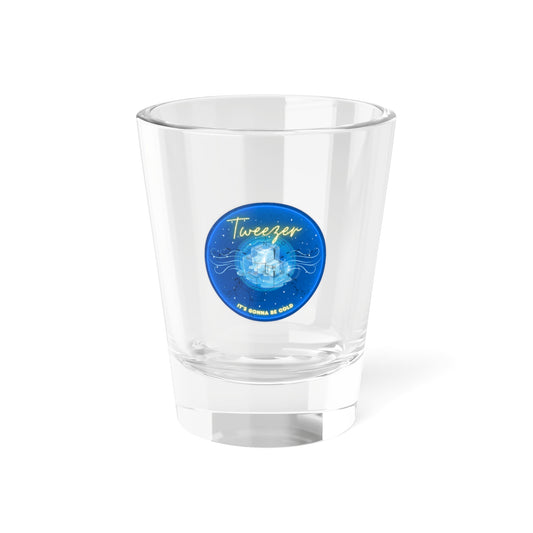 Bad Fishy Too - "Uncle Ebenezer's Shot Glass" - Shot Glass, 1.5oz - vivid blue donut