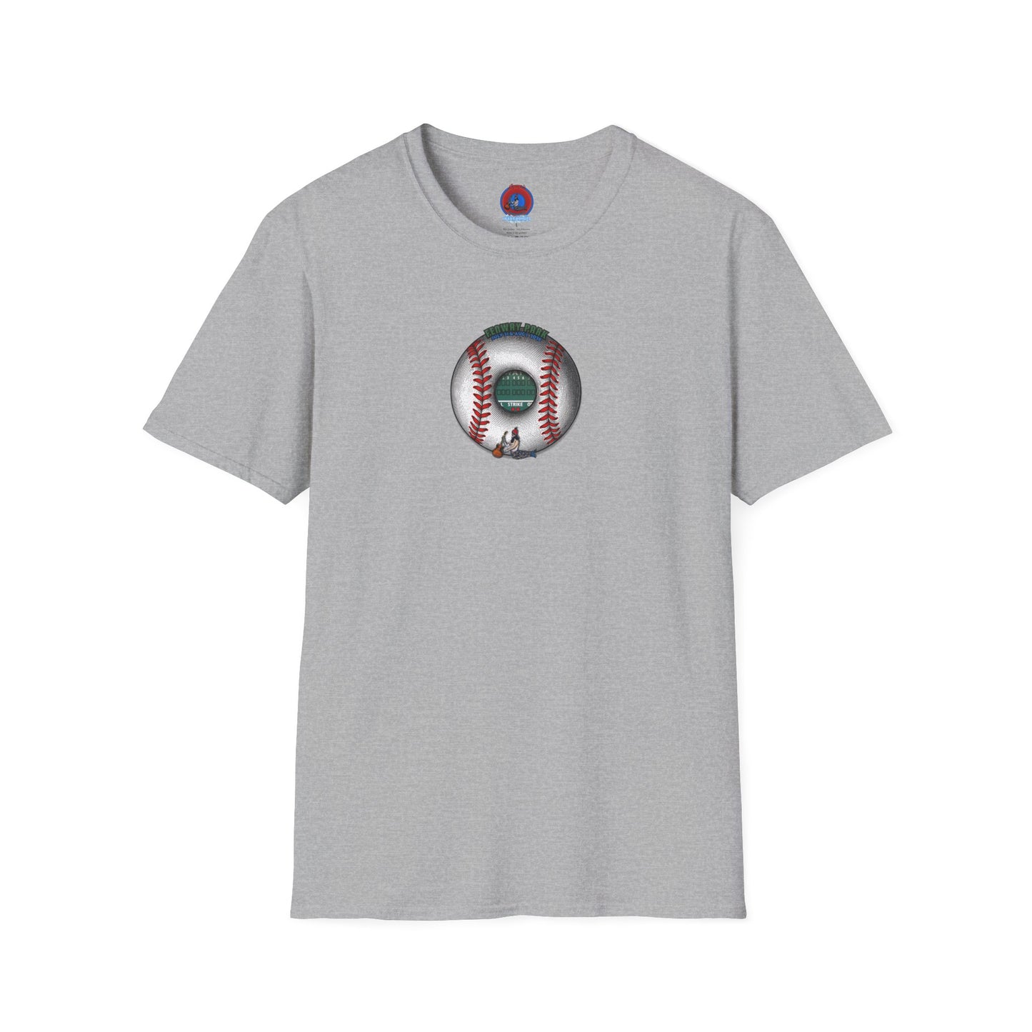 Classic Donut Tee - Unisex Soft-Style - "Phenway Ballpark Donuts" - white/red major league donut - variant 6