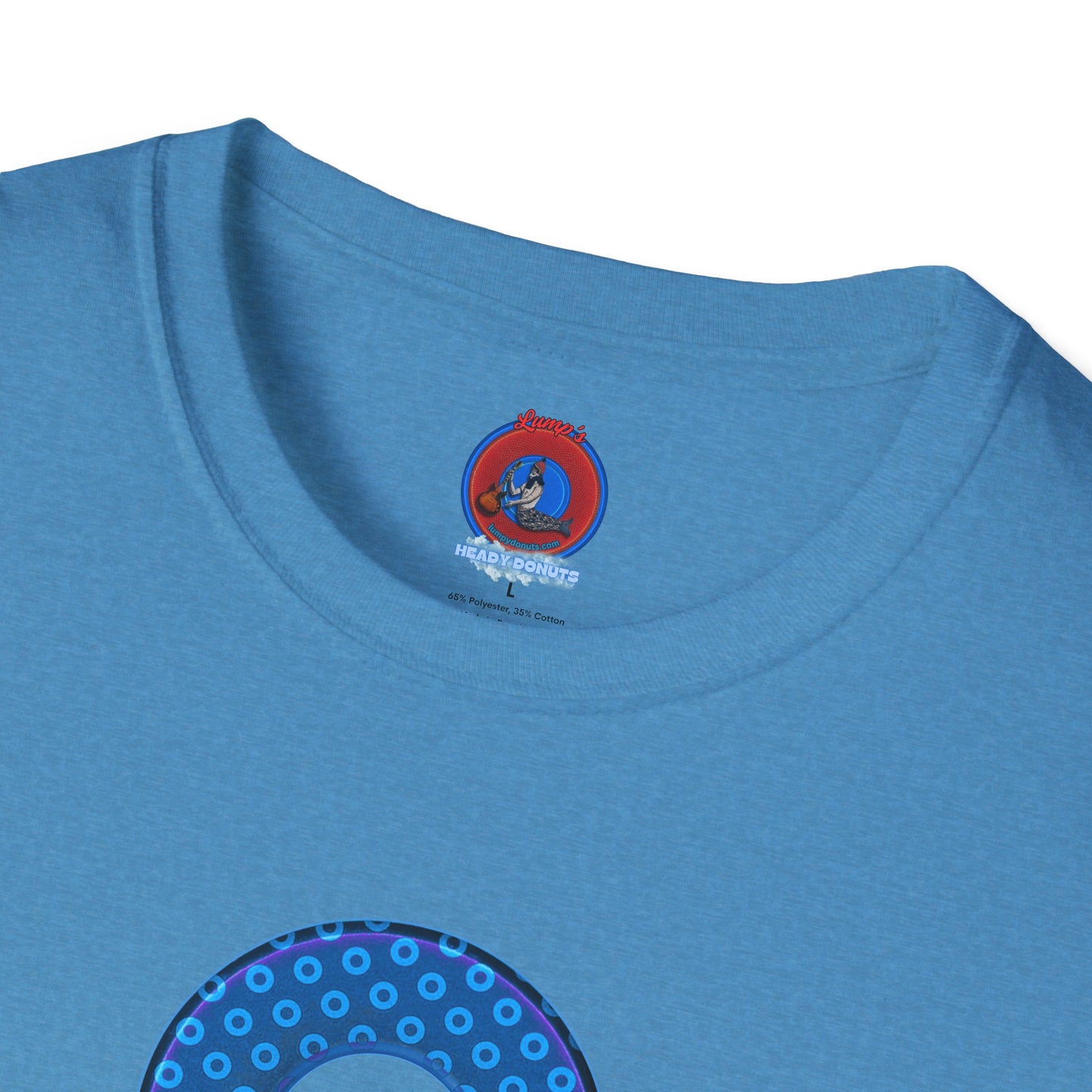 Plain Donuts/Unisex Soft-Style - "Plain Electric Paradoxical Donuts" - sky blue/dark blue donuts