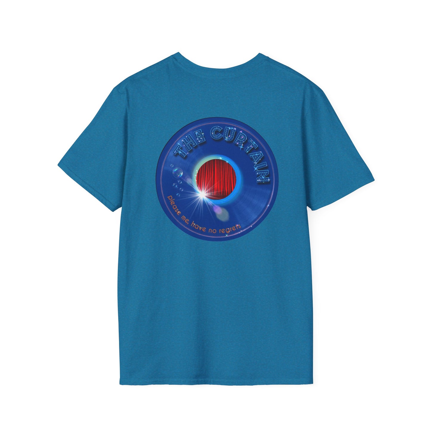 Classic Donut Tee - Unisex Soft-Style - "The Donut Without" - series 1.0  - variant 1 - vivid blue record donut