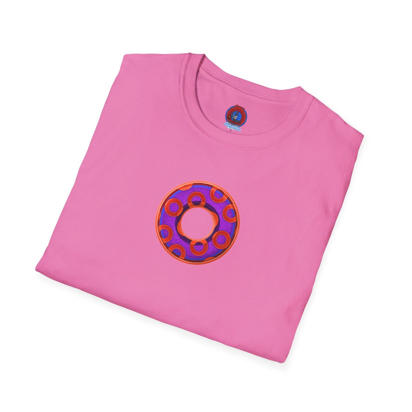 Plain Donuts/Unisex Soft-Style - "Plain Rustic Paradoxical Donuts" - purple/red donuts