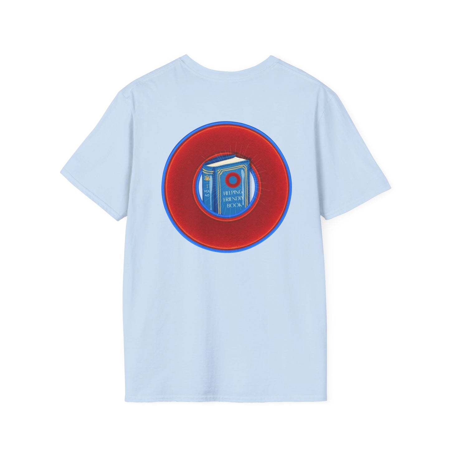 Classic Donut Tee - Unisex Soft-Style - "Helping Phriendly Donut Tee" - vivid red donut - w/shine- variant 2