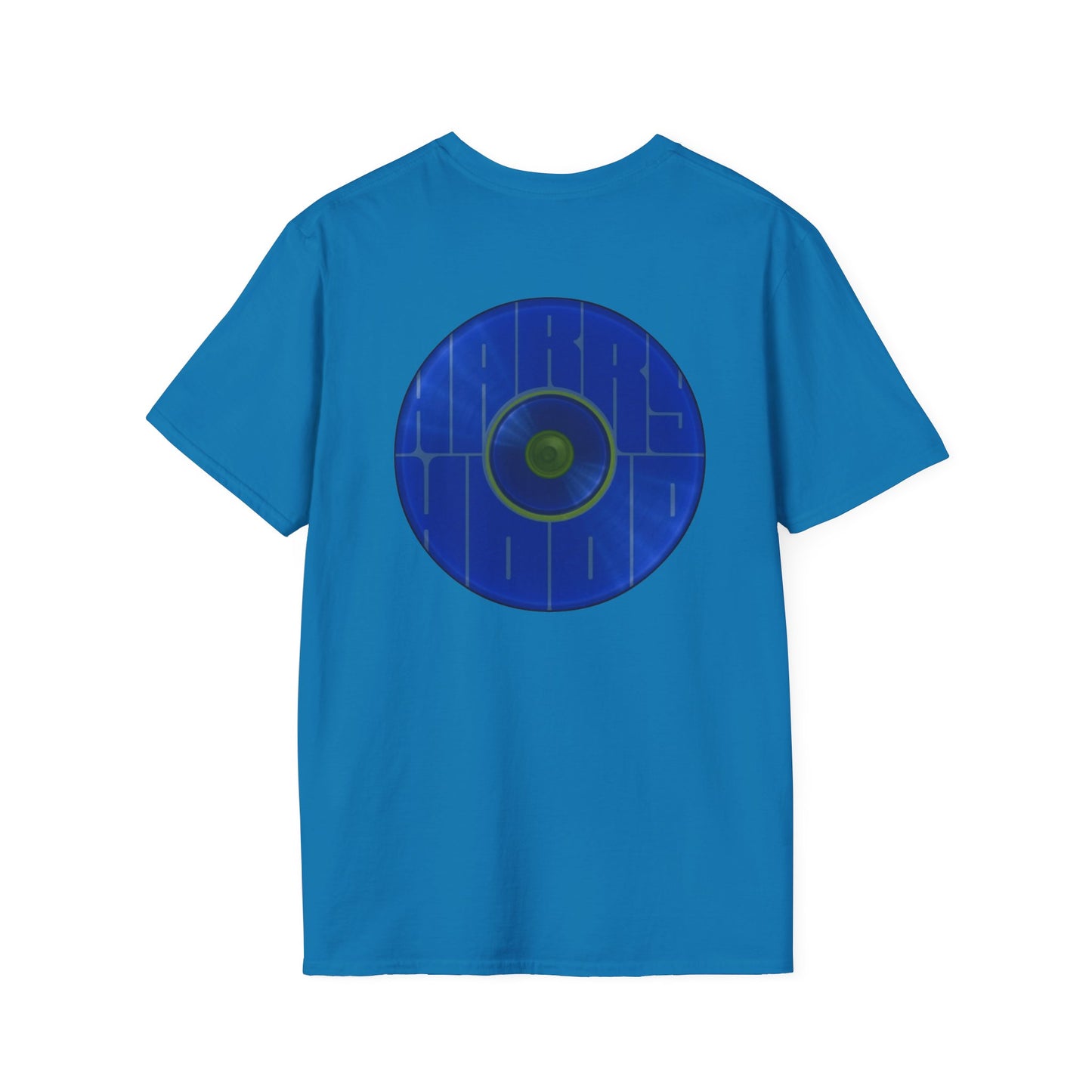 Classic Donut Tee - Unisex Soft-Style - "Harry's Hoodlum Donut" - series 1.0  - variant 3 - lights off/blue donut(s)