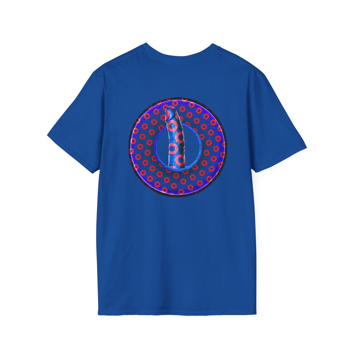 Classic Donut Tee - Unisex Soft-Style - "Sir Richard's Phamous Donut" - series 1.0  - variant 3 - red/blue paradox donut