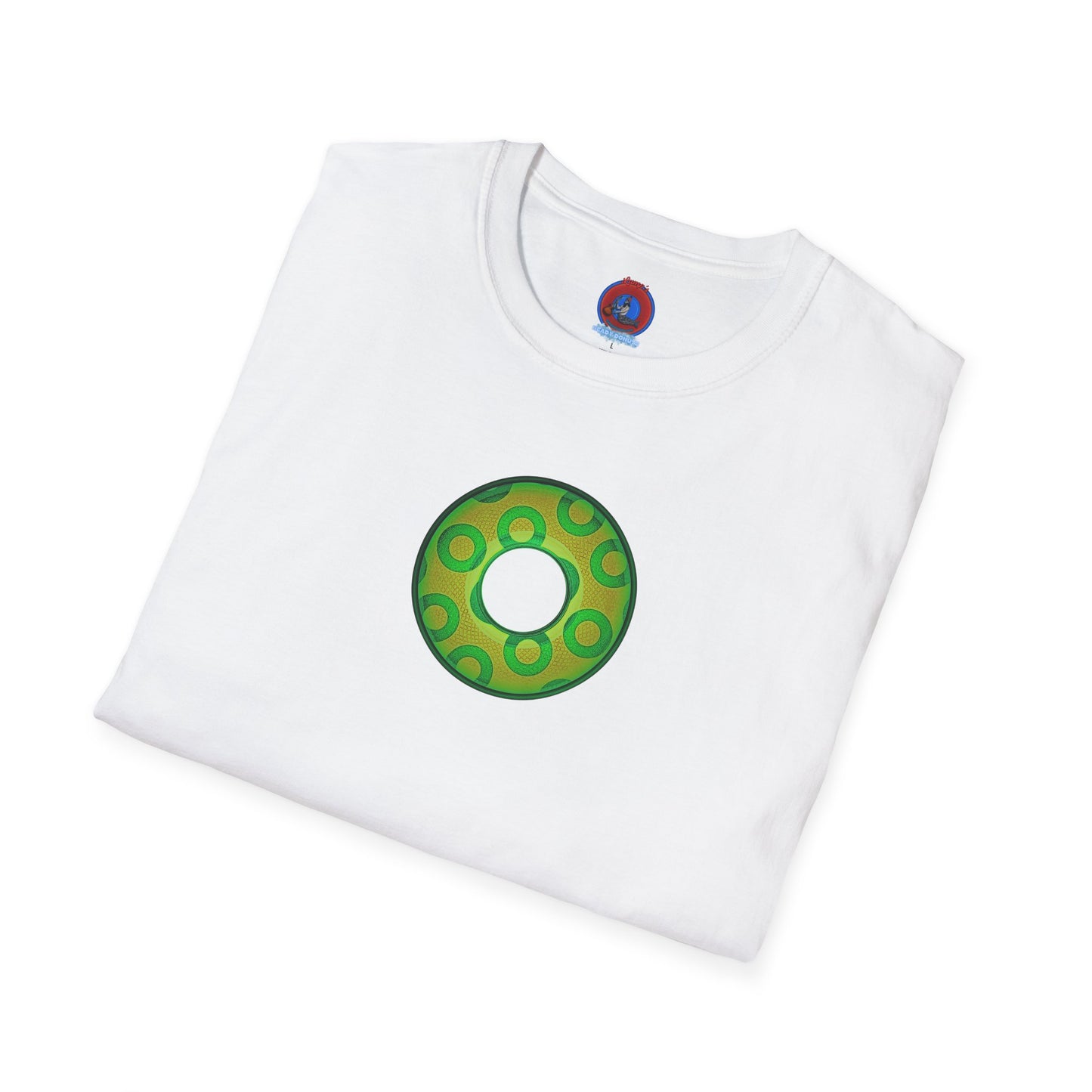 Plain Donuts/Unisex Soft-Style - "Plain Rustic Paradoxical Donuts" - gold/light green donuts