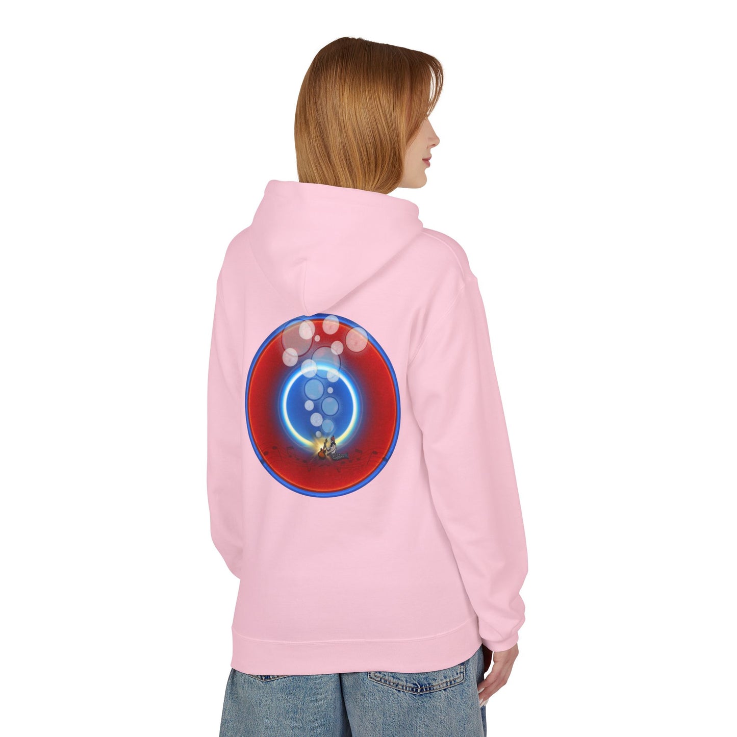 Fleece Harry Hoodies [Midweight Soft-style] - "The Bubbler's Donut" - w/rustic red donuts