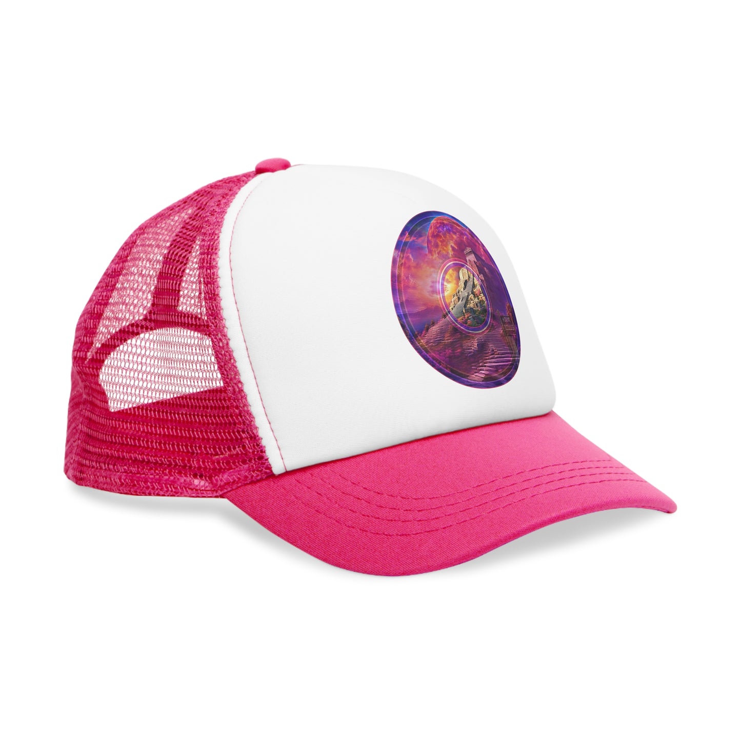 Lumpy Trucker Hat - "The Steps of Mt. Icculus" - picture donut