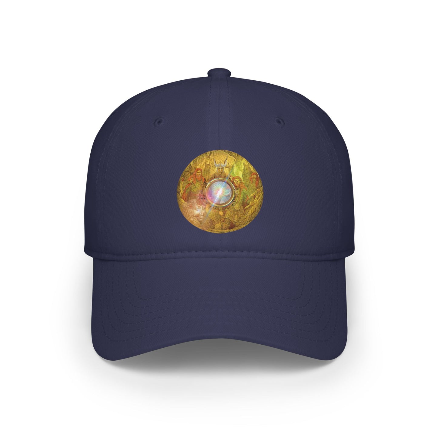 Lumpy Donut Baseball Cap - "Vald's Impaling Donut Cap" - golden symmetrical donut w/