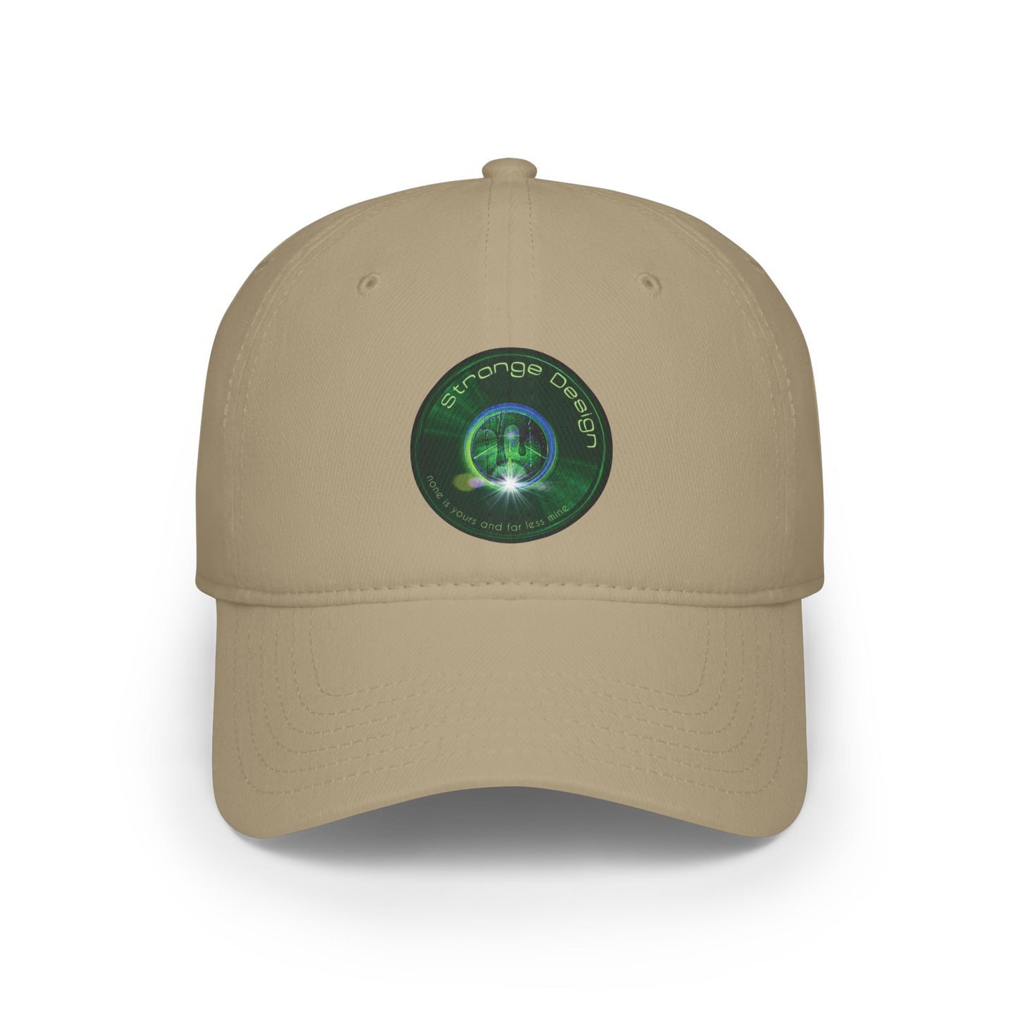 Lumpy Donut Baseball Cap - "The Strangely Designed Donut Cap" - vivid green record donut w/