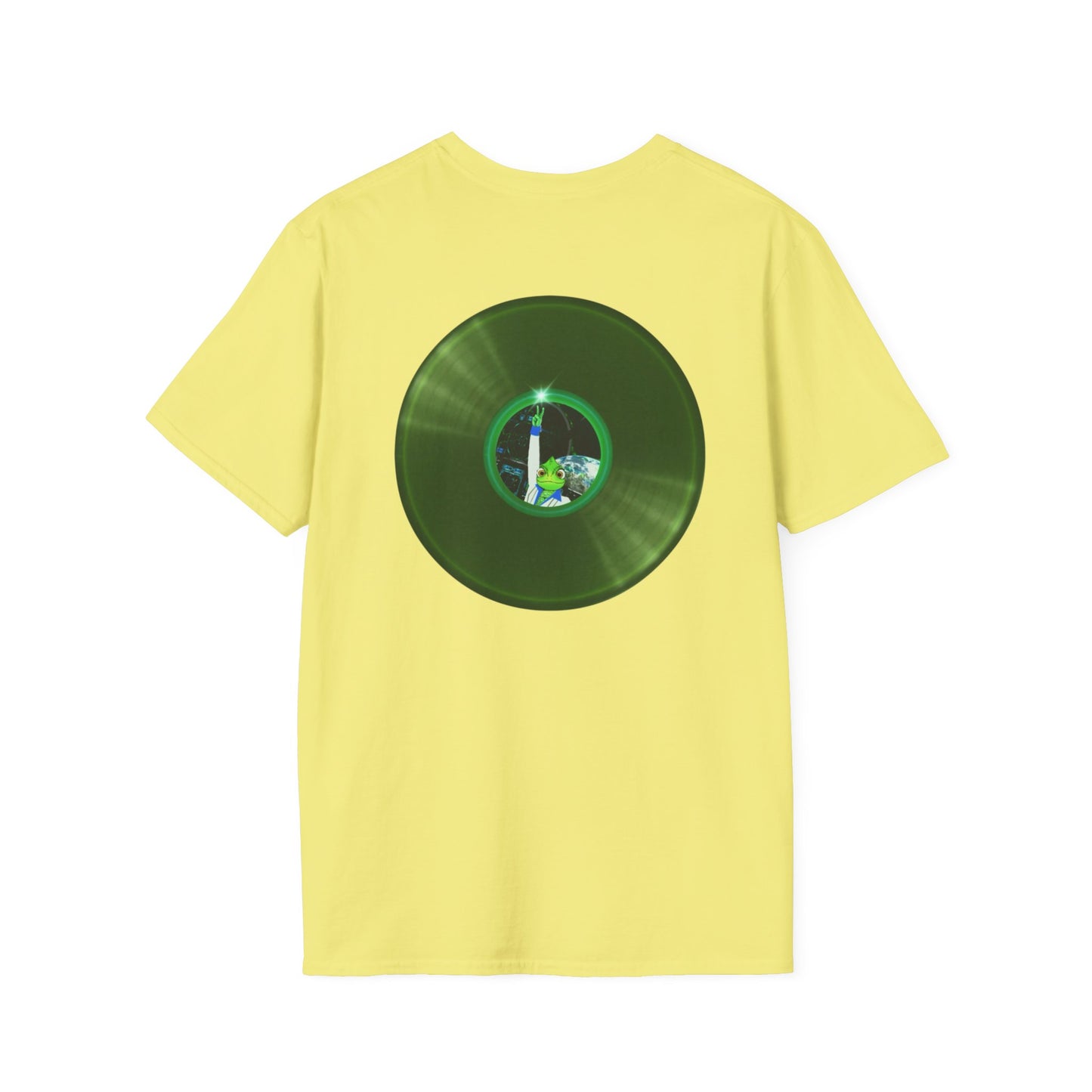 Classic Donut Tee - Unisex Soft-Style - "Rutherford's Staying Alive" - series 1.0 - variant 2 - green donut