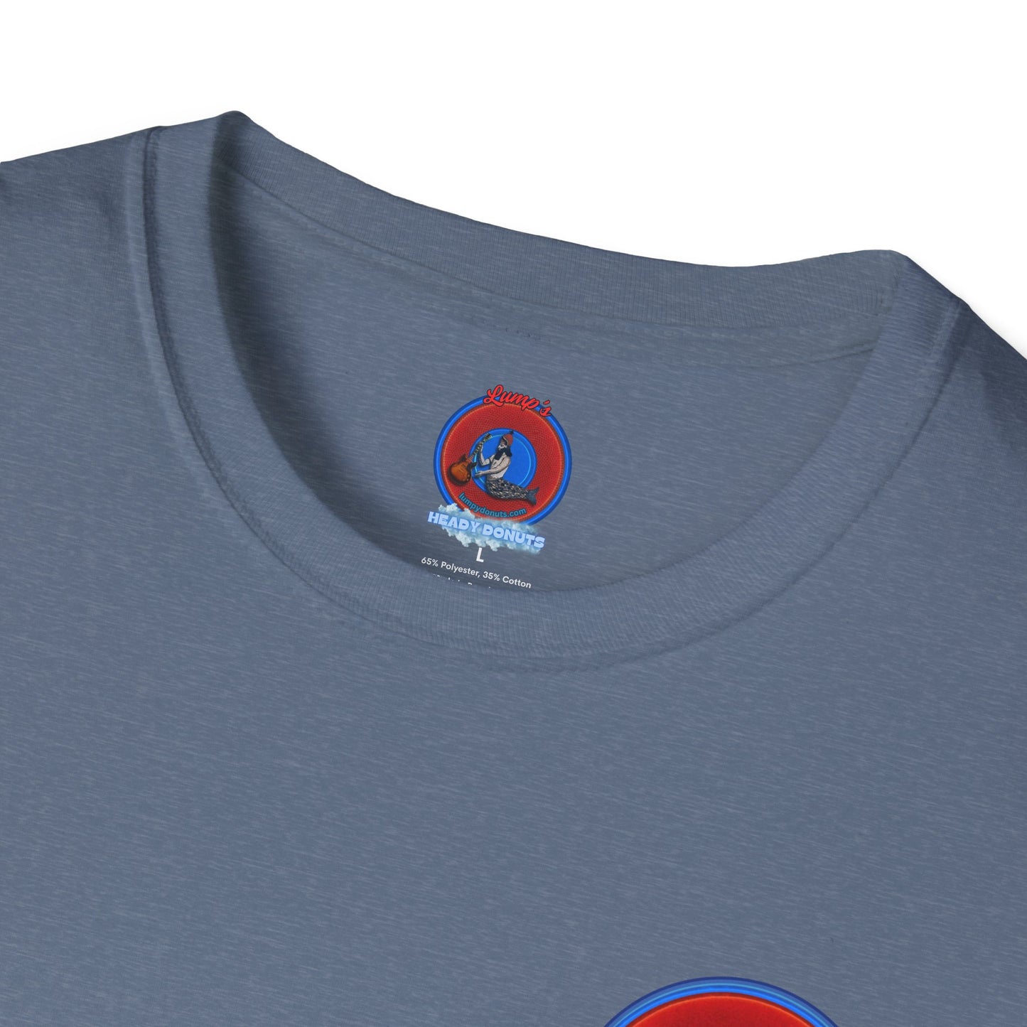 Classic Donut Tee - Unisex Soft-Style - "Viva Las Vegas Donut" - vivid red donut