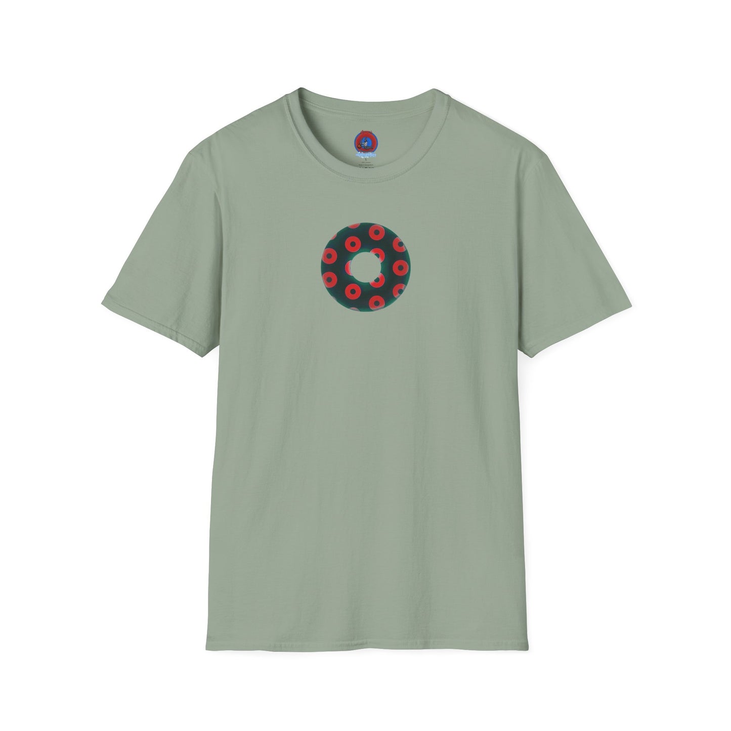 Plain Donuts/Unisex Soft-Style - "Plain Blimpy Paradoxical Donuts" - dark green/red donuts