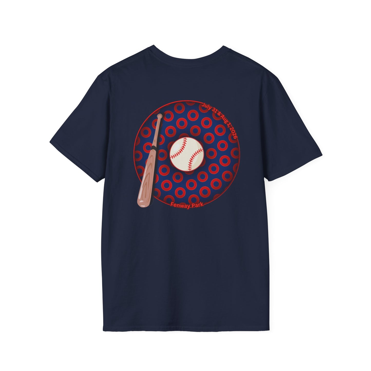 Classic Donut Tee - Unisex Soft-Style - "Phenway Ballpark Donuts" - vivid paradox donut - variant 1