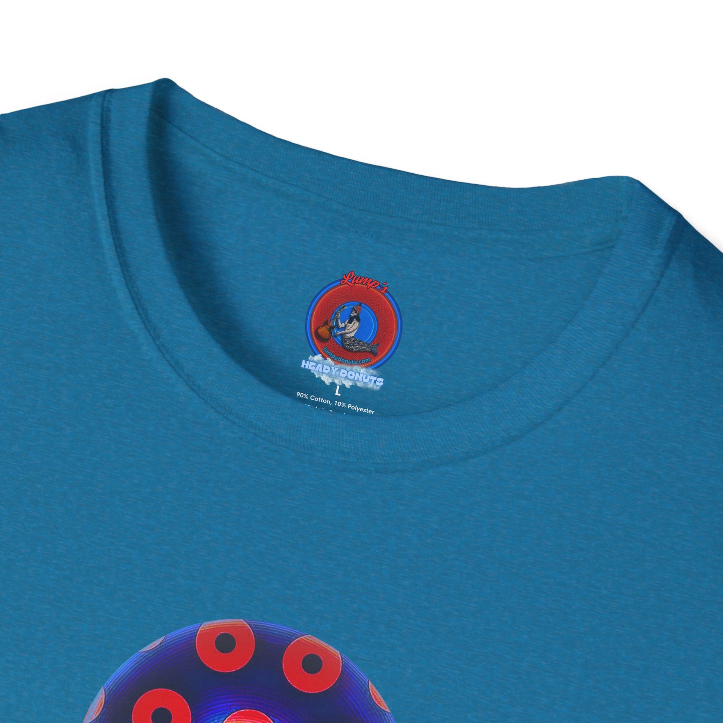 Classic Donut Tee - Unisex Soft-Style - "El Fuego Donut" - paradoxical blue/red donut
