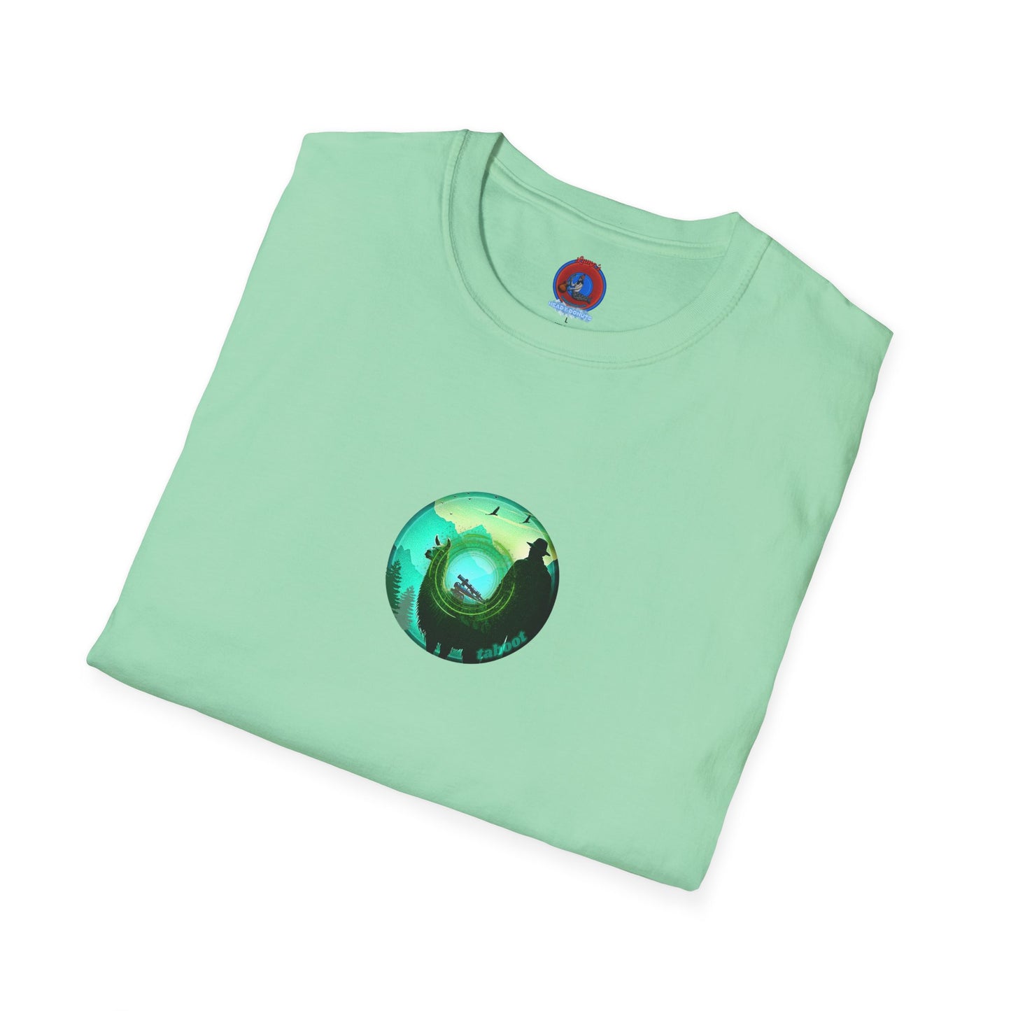 Lumpy Coffee Traders Tee - Unisex Soft-Style - "Taboo, taboot!" - paradoxical logo donut - variant 1