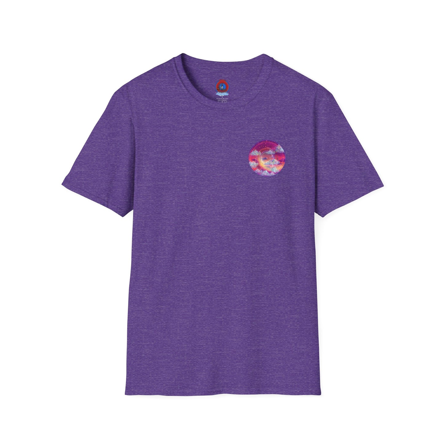 Classic Donut Tee - Unisex Soft-Style - "Conjurers of Donuts" - series 1.0  - magenta/purple donut