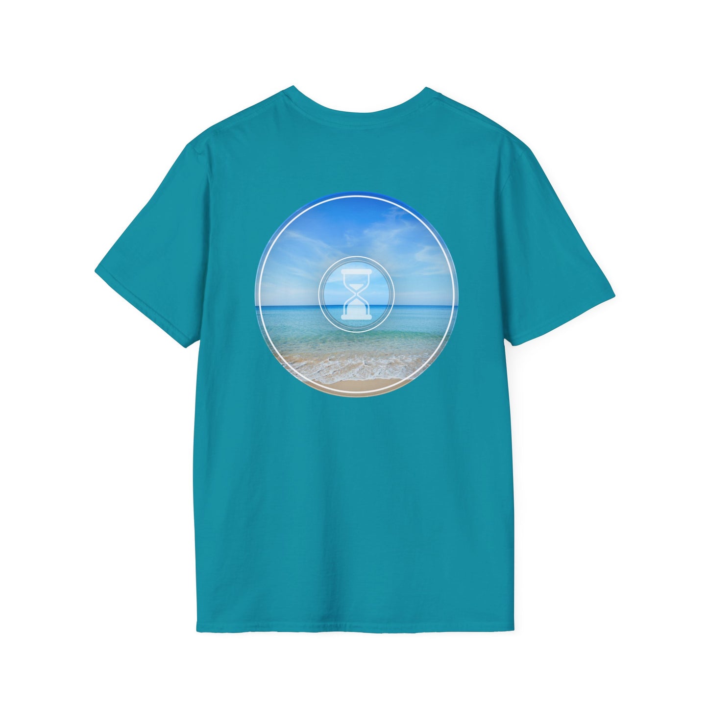 Classic Donut Tee - Unisex Soft-Style - "Still Loading Sand" - vivid blue  pic donut - variant 1