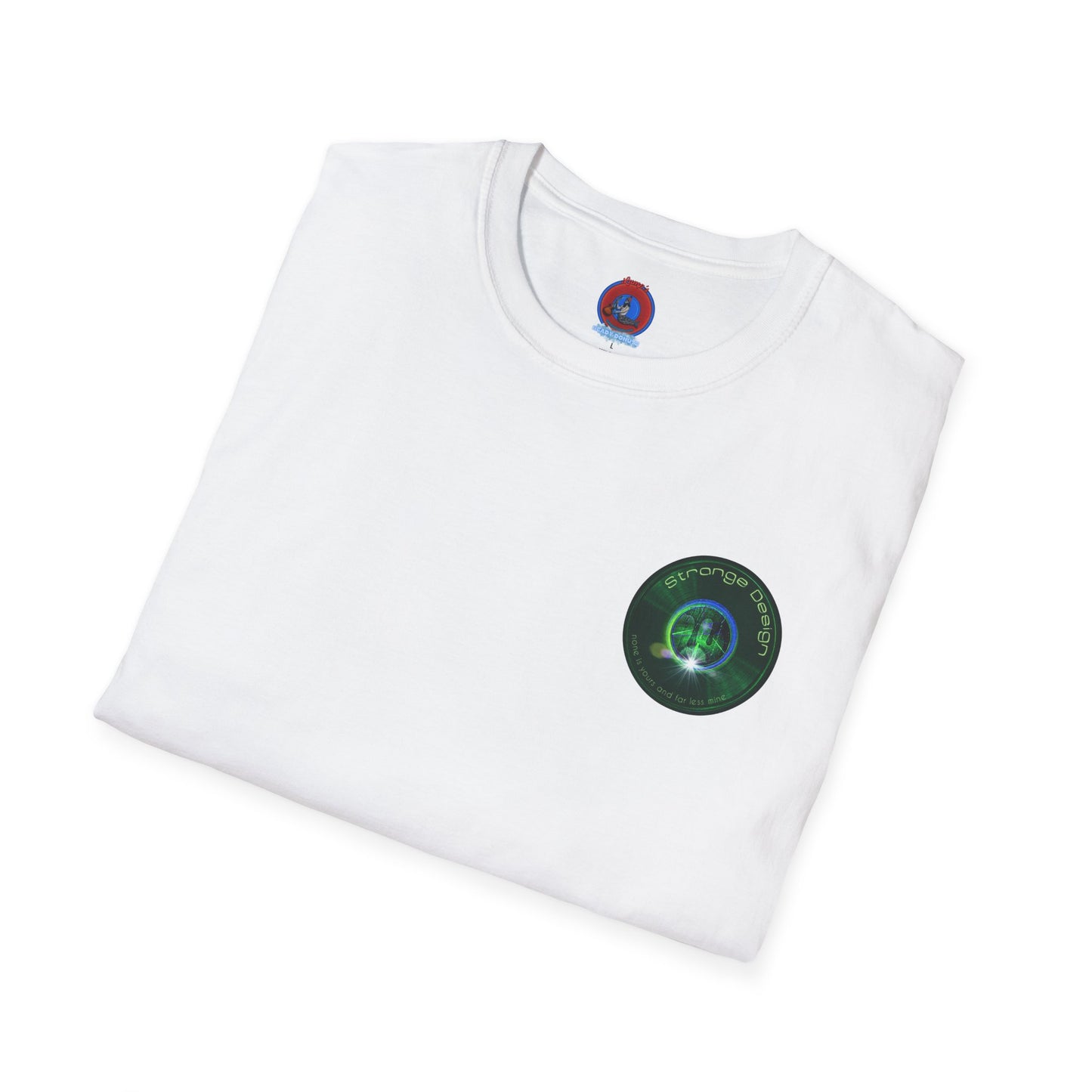 Classic Donut Tee - Unisex Soft-Style - "The Strangely Designed Donut Tee" - series 1.0 - green donut