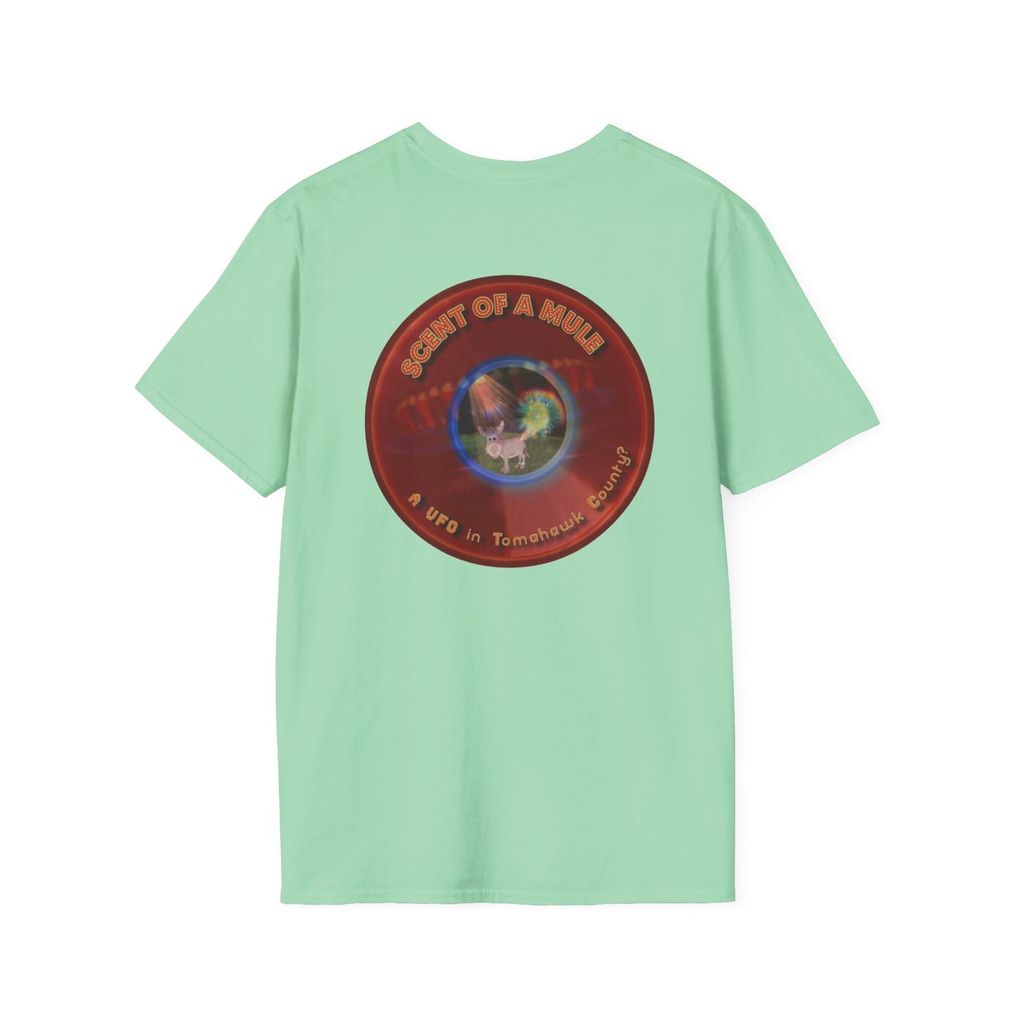 Classic Donut Tee - Unisex Soft-Style - "Mule Feed Donuts" - series 1.0 - variant 3 - red donut