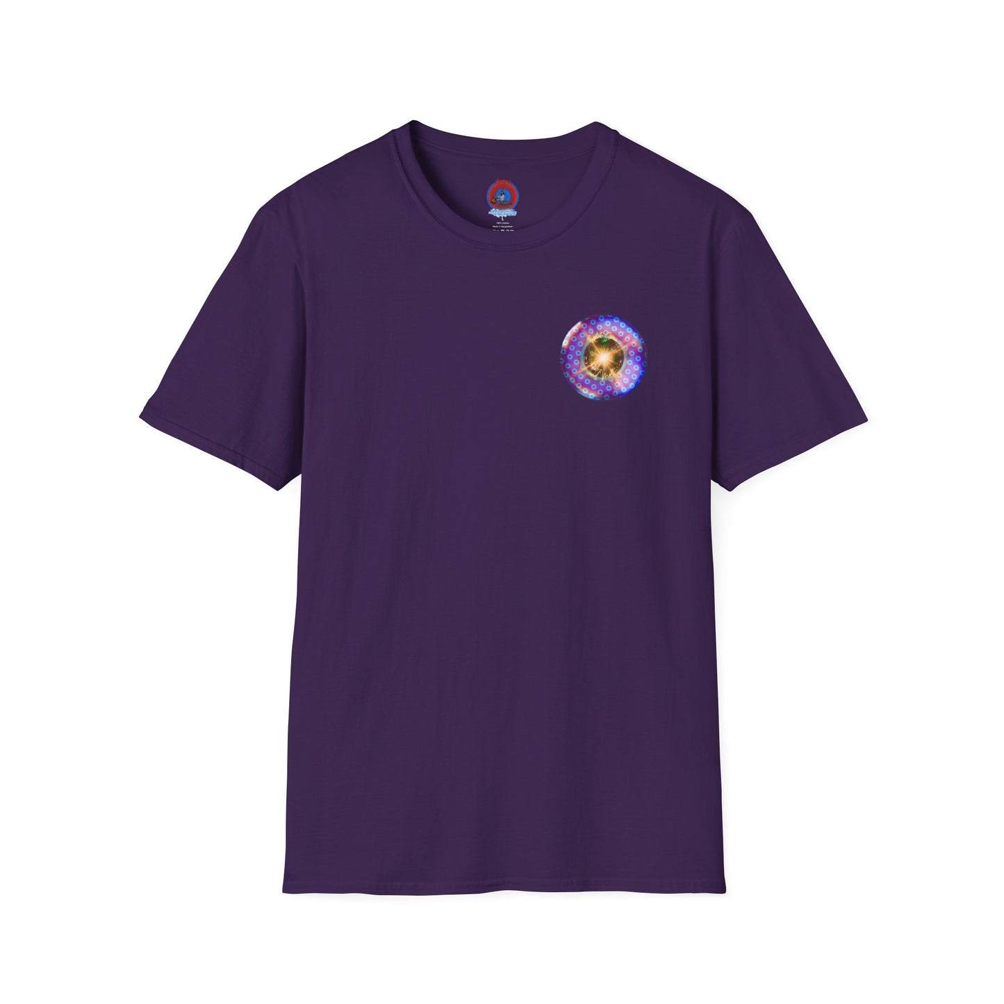 Classic Donut Tee - Unisex Soft-Style - "Donut Melts" - purple/blue paradoxical donut