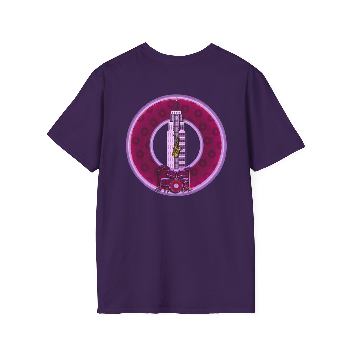 Classic Donut Tee - Unisex Soft-Style - "Simple Prep Donuts" - widemouthed purple/light purple donut
