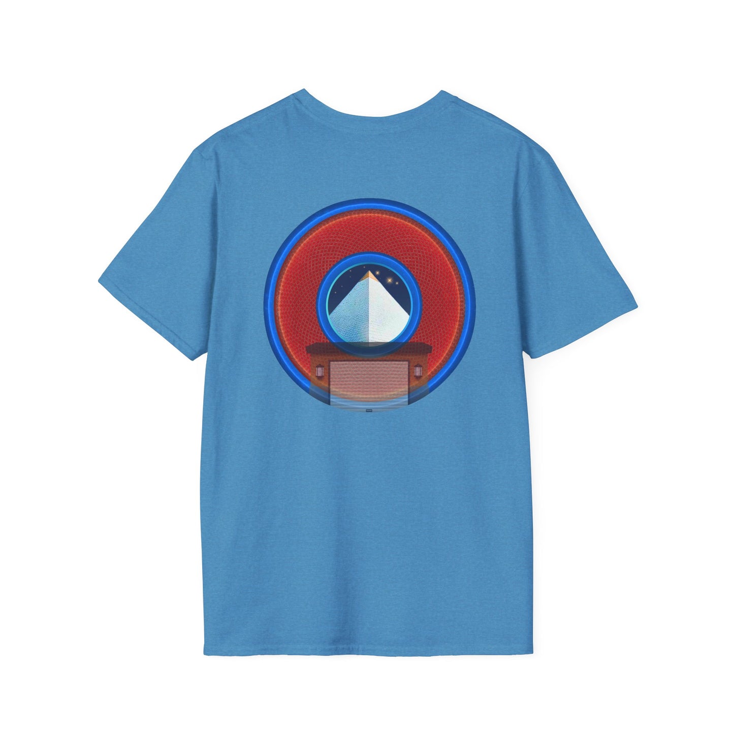 Classic Donut Tee - Unisex Soft-Style - "Limestone Donuts so Large" - variant 2 - red donuts w/garage